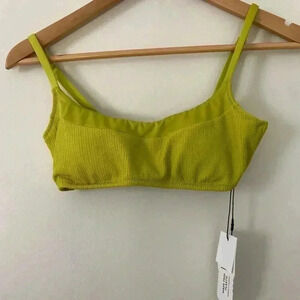 Social Standard by Sanctuary Green Ribbed Bikini Top Women’s XS